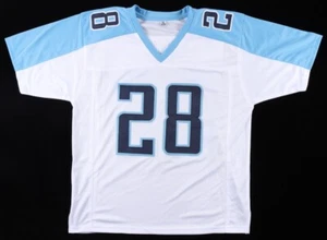 CHRIS JOHNSON SIGNED TENNESSEE TITANS CUSTOM JERSEY (JSA COA) - Picture 1 of 3