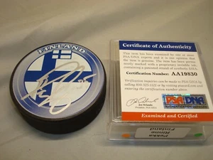 Pekka Rinne Signed Team Finland Hockey Puck Autographed PSA/DNA COA 1A - Picture 1 of 4
