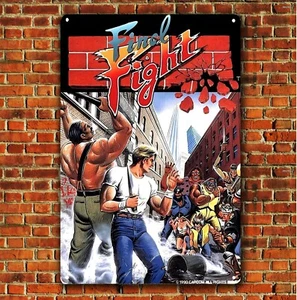 Final Fight Arcade Video Game Metal Poster - Collectable Tin Sign (Size 8*12in) - Picture 1 of 5