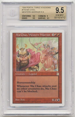 Graded Ma Chao, Western Warrior BGS 9.5 GEM MINT Portal Three Kingdoms P3K MTG! - Image 1 of 2
