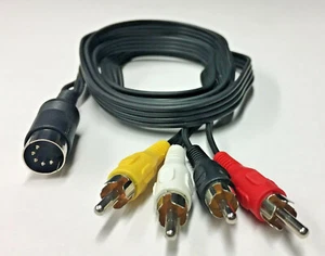 Câble audio vidéo TV RCA par exemple pour Commodore C64 C128 Atari 800XL 65XE Top ! - Photo 1/1