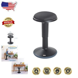 Sitwell Adjustable Wobble Stool with Cushion - Active Seating Solution in Black - Picture 1 of 11