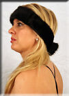 New Black Mink Fur Headband 24 Inches Long and 3 Inches Wide