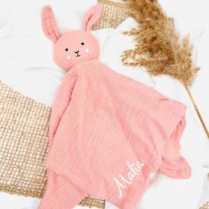 Personalised Cuddly Towel with Name | Pink / Birth Gift / Baby Gift - Picture 1 of 4