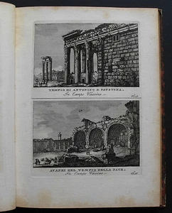 1816c.Inc/Rame.ROMA:Tempio di Antonina e Faustina - Avanzi del Tempio della Pace - Foto 1 di 1