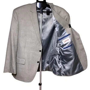 IZOD Mens Gray Glen Plaid Blazer Sport Coat Jacket 46S Gray Business Casual - Picture 1 of 7