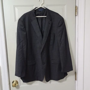 Tommy Hilfiger Mens Classic Fit Blazer Jacket R48 W43 Wool Blend Charcoal Gray - Picture 1 of 12