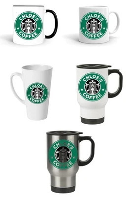 FOREVER PERSONAL DESIGNS Personalised Starbucks Mug 11oz / 17oz Latte/ Travel Mug