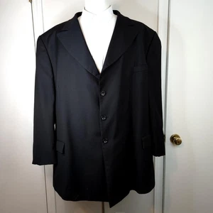 Blazer Caravelli Para Hombres 54R 50W Negro Harvey 4B Abrigo Deportivo Clásico Traje Chaqueta - Imagen 1 de 24