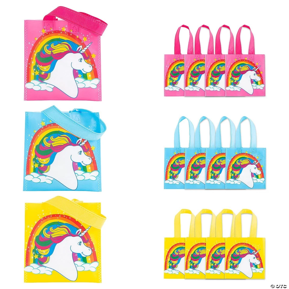 12 Unicorn Tote Bags- Small Size by happy deals