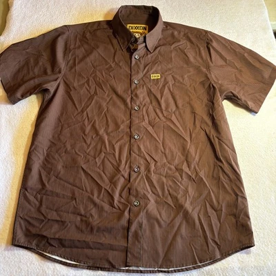 Dixxon Flannel Company Benny Striped Shirt Men's Brown Short Sleeve Large - Image 1 of 4