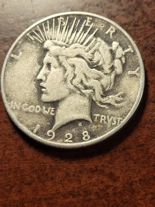 1928 S Peace Silver Dollar, San Francisco inv08 s193ga - Picture 1 of 2