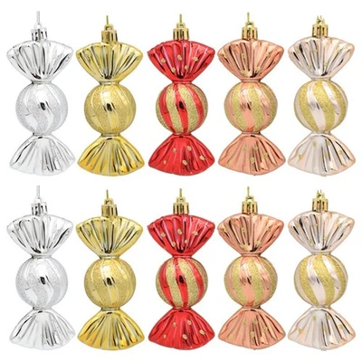 5pcs Plastic Christmas Candy Ornament  Holiday Party Ornament - Image 1 of 4
