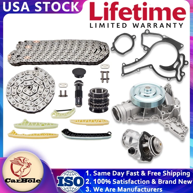 Комплект цепи ГРМ M272 и комплект водяного насоса для Mercedes-Benz GLK350 SLK280 E350 V6 - Изображение 1 из 4