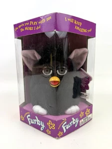 Vintage Furby 1998 Black Gray Eyes Witch's Cat New Sealed Model 70-800 Era 1 - Picture 1 of 14