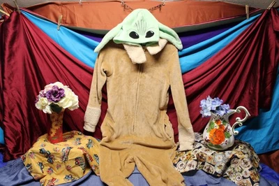 Disfraz de pijama de una pieza polar Star Wars Grogu/Baby Yoda para hombre o mujer talla XS Foto 1 de 4