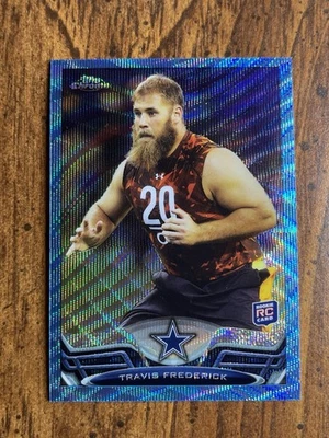 Travis Frederick • 2013 Topps Chrome Blue Wave Refractor #157 • Rookie RC 🏈 - Image 1 of 2