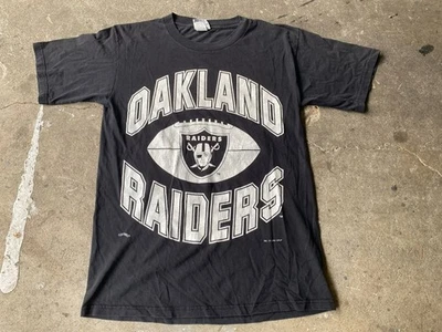 Vintage Los Angeles Raiders NFL Nutmeg Mills Single Stitch T-Shirt 90s Size L - Image 1 of 4