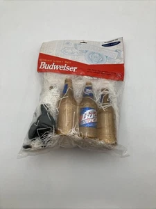 Vintage Budweiser Bud Eis Bier Flasche & Pinguine Lichterkette 12 Fuß Set Neu Selten - Bild 1 von 10