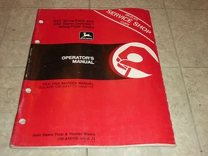 JOHN DEERE 235 Wing-Fold & 235 DuraCushion Wing-Fold Disk OPERATOR'S MANUAL Farm - Picture 1 of 1