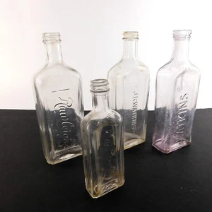 Vintage Medicine Bottles lot-4, Rawleigh's, Watkins, JR Watkins, large & small - Picture 1 of 18