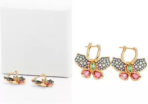 New in Gift Box 5709953 Authentic SWAROVSKI Pave Buttefly Idyllia Drop Earrings - Picture 1 of 4