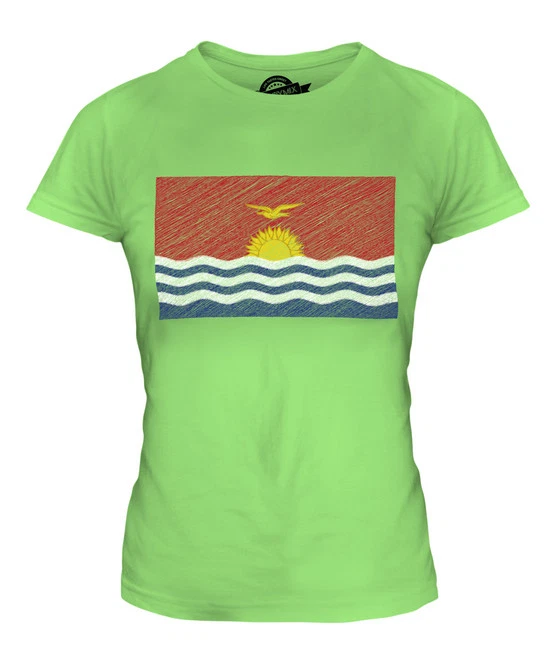 CAMISETA KIRIBATI BANDERA GARABATO DAMAS TOP REGALO I-KIRIBATI FÚTBOL Foto 1 de 1