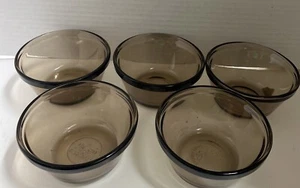 5er Set L'Ovenware 6 Unzen Puddingbecher Bernstein Braun USA 1034 - Bild 1 von 3