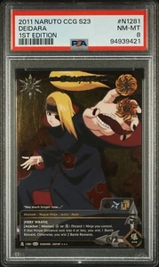 2011 NARUTO CCG SERIES 23: INVASION N1281 DEIDARA 1ST EDITION PSA 8 - Picture 1 of 2