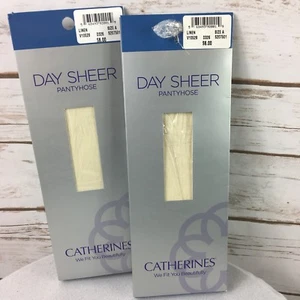 Catherine's Daysheer Strumpfhosen 2 Stück - alle Leinenfarben Übergröße A neu im Paket - Bild 1 von 3