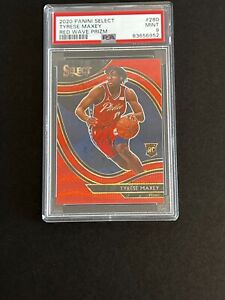 Tyrese Maxey 2020 Panini Select Red Wave Prizm #280 PSA 9
