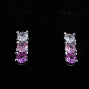 Orecchini trilogy in argento 925 con zirconi di classe A+++ - Foto 1 di 2