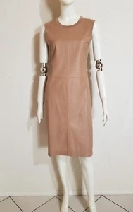 Calvin Klein Collection feminines weiches Kaschmir Lede Kleid Kamel - Bild 1 von 13