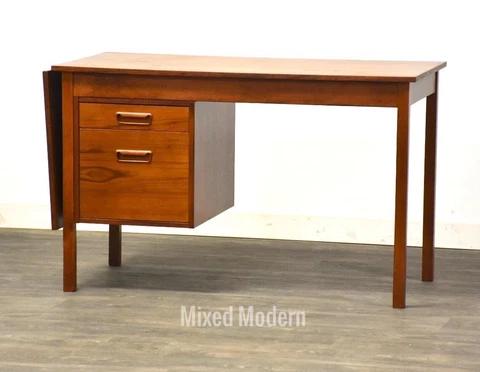 Danish Mid Century Modern Teak Drop Leaf Desk Cover