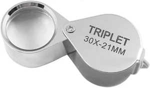 Mini Folding Magnifier 30X 21Mm Jewelers Eye Magnifying Glass Magnifier Pocket H - Picture 1 of 4