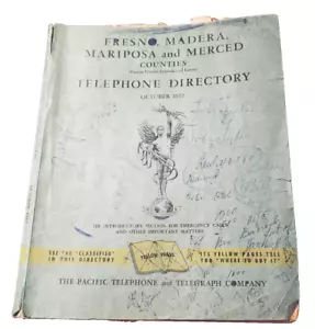 Fresno Madera Mariposa Merced Bell System Telephone Directory Phone book 1952 - Picture 1 of 14