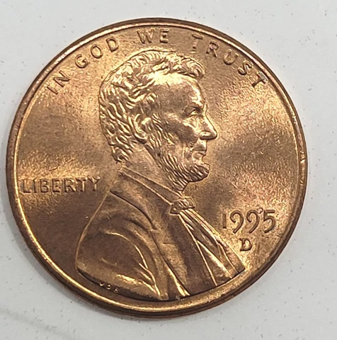 1995 D Lincoln Memorial Penny Error (DDO) Double Die Obverse Cover