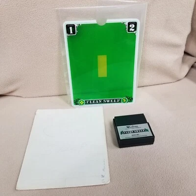 Clean Sweep - Vectrex Game Cartridge & Overlay ONLY Contacts Cleaned Tested GCE! - Image 1 of 4