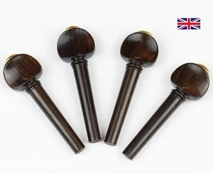 Violin Peg Set Rosewood Matched Collar- Vatelot model - Picture 1 of 5