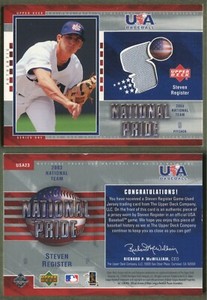 2004 Upper Deck USA National Pride Uniform #USA23 Steven Register (SP) JERSEY