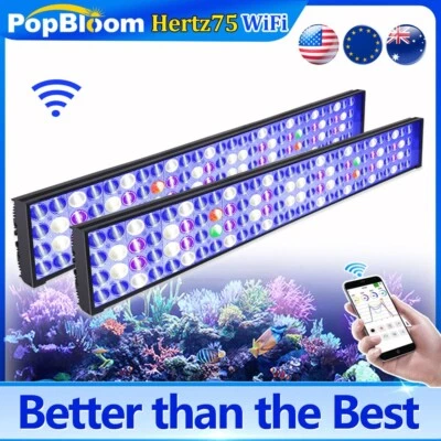 POPBLOOM DSunY Marine Led Aquarium Light for 72" 6FT 180cm Coral Reef Saltwater Fish Tank