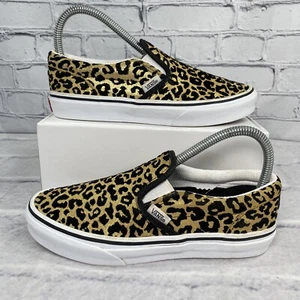 Vans Off The Wall Cheetah Leopard Print Slip On Shoes Juniors 4 Metallic Glitter - Picture 1 of 12