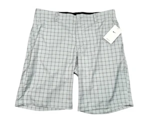 NEW Nike Dri-FIT UV Men's Plaid Golf Chino Shorts, DA2888 Grey 34” - Picture 1 of 3