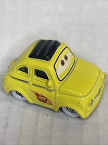 Disney Pixar Cars Yellow Luigi Fiat Car Diecast Metal 1:55 Loose 1 1/2" Mattel - Picture 1 of 7