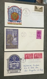 LOT x3 STAEHLE FDC 1939-1945 FIRST DAY COVERS ! NY WORLDS FAIR + FDR +WWII ARMY - Picture 1 of 2