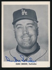 1958 Jay Publishing Photo -DUKE SNIDER (L.A. Dodgers) *Autographed* d.2011