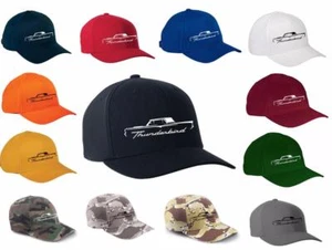 1958-60 Ford Thunderbird Hardtop Classic Color Outline Design Hat Cap NEW - Picture 1 of 2