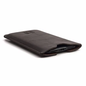 Dockem Executive iPhone X/XS/11 Pro Sleeve; Simple Slip-on PU Leather Dark Brown - Picture 1 of 4