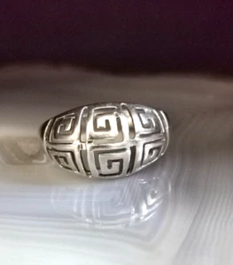 Ring Silber 925 Mäandermuster durchbrochen elegant fein 20mm +Meisterpunze - Bild 1 von 9