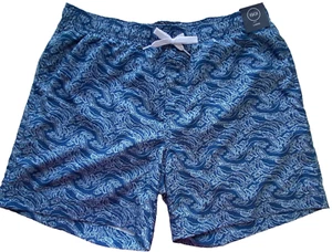 Neu mit Etikett 1901 Herren Badehose L blau Ocean Wave Badeshorts Netzfutter Taschen - Bild 1 von 13